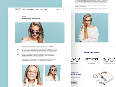Muscat Blog post behance blogpost design desktop e commerce eyewear shop ui
