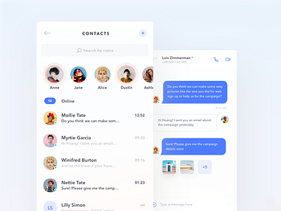 Chat app chat chat app design idea messenger ui