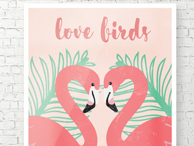 Love Birds poster - Print House design graphic design love posters print valentines day