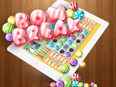 Bonbreak ui app game candy match 3 ui
