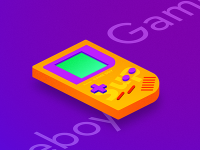 Isometric Gameboy affinity designer design flat design illustration vector