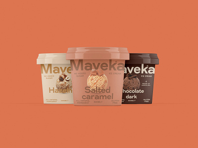 Maveka icecream | Packaging Design branding chocolate design icecream icecream packaging icecream scoop made in italy minimal packaging packaging modern