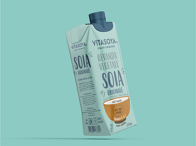 Vitasoya branding label made in italy organic packaging restyling soy soya milk