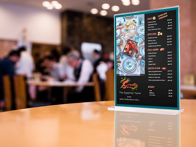 English version restaurant menu