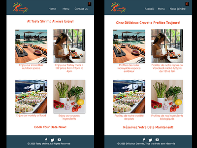 Landing page for restaurant website app design ui ux web