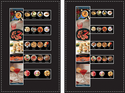 Menu page for restaurant website app design ui ux web