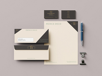 Stationery set for Decor company art branding design illustration logo minimal ui ux web website