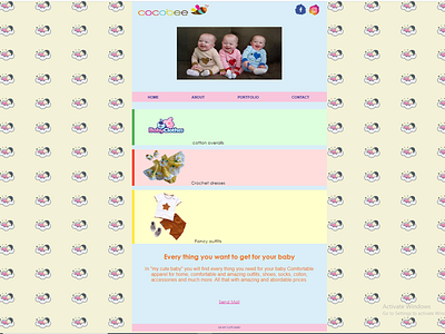 Website for baby's stuff app design flat icon minimal ui ux web website