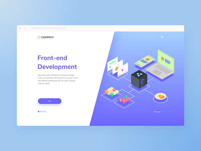 Eagerpatch: front-end product service carousel branding call to action carousel concept design graphic design hero illustration illustration design isometric ui ux vector web web design