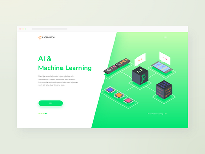 Eagerpatch: AI & machine learning product service carousel branding call to action carousel concept design graphic design hero illustration illustration design isometric ui ux vector web web design