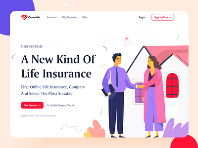 CoverMe Landing page