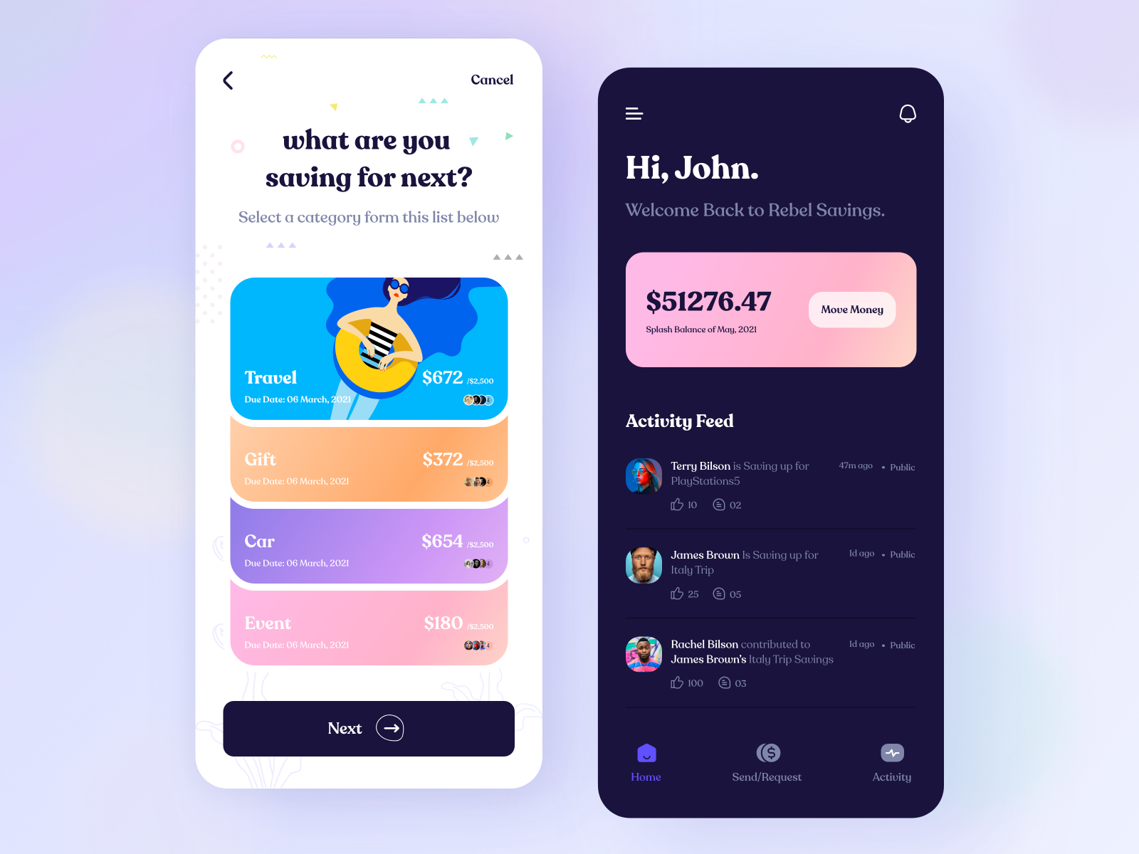 Mobile App UI | Banking by Anwar Hossain on Dribbble