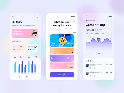 Mobile App UI | Banking by Anwar Hossain on Dribbble