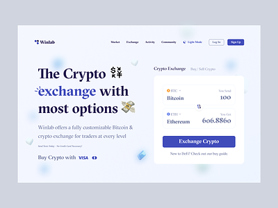 Crypto Exchange Trading binance bitcoin blockchain branding clean coin crypto crypto art crypto wallet crypto website cryptocurrency design ethereum exchange exchange trading finance flat landing page minimal token