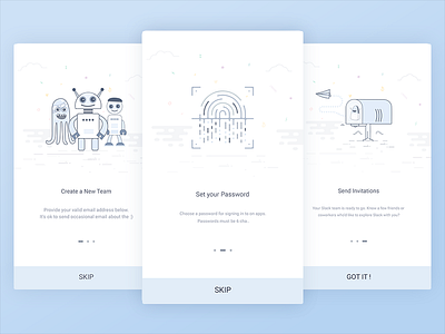 Onboarding Screen android app broadcast explainer graphics illustrations intro ios onboarding registration signup interaction design travel ui ux