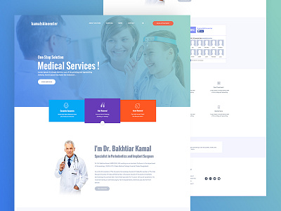 Medical || landing page clean dentist doctor eye health hospital landing medical minima ui ux webdesign