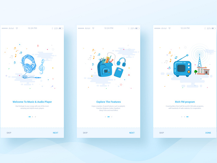 Music app || Onboarding Screen by Anwar Hossain on Dribbble