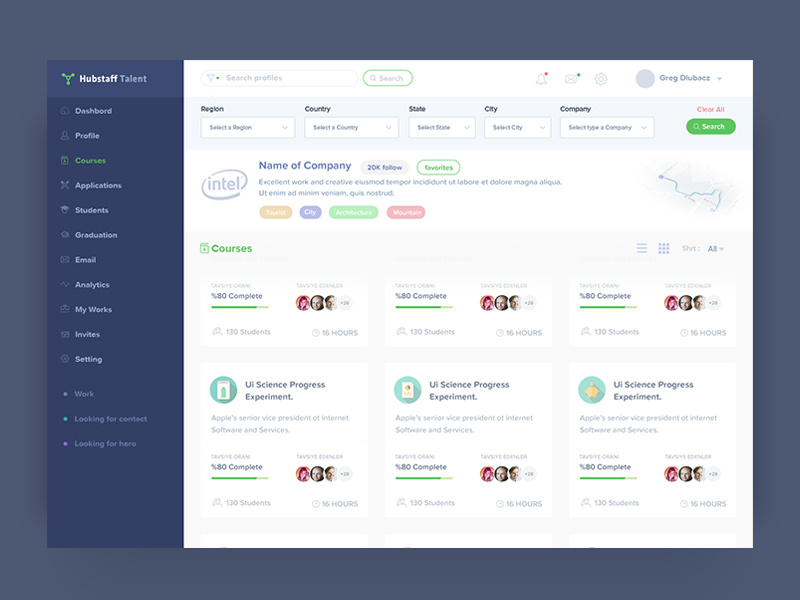 Course Web Application Design by Anwar Hosain on Dribbble