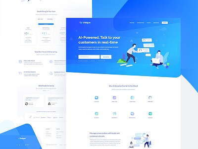 ChatBot || Landing Page chat minimal clean colour flat gradient landing page trend ui ux web design website