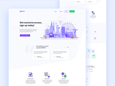 GoHub || Landing Page in XD