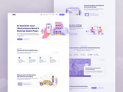 R&B || Landing Page agency business clean color flat landing page minimal software house startup trend uiux