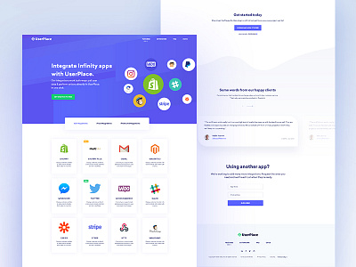 Userplace || integrations page