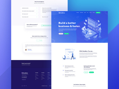 Headless || Landing Page by Anwar Hossain on Dribbble