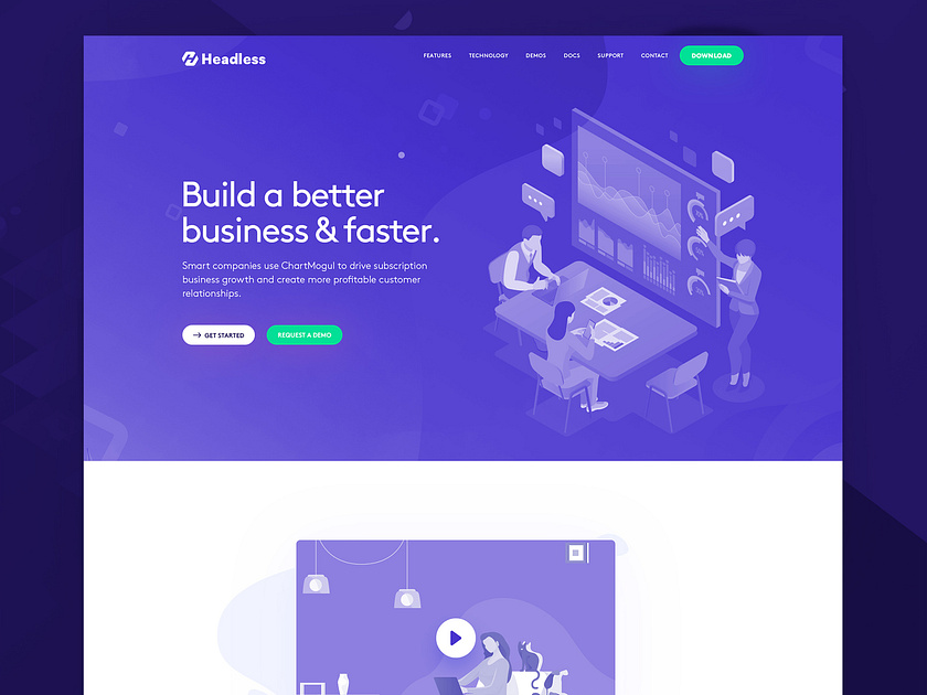 Headless || Landing Page by Anwar Hossain for RedQ Inc on Dribbble