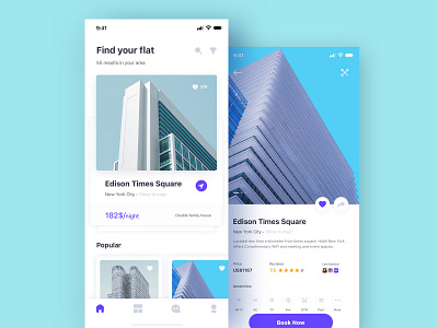 Booking Hotel App app book booking booking app card clean details flat home hotel house ios iphonex minimal minimalism real estate rent room room booking sell