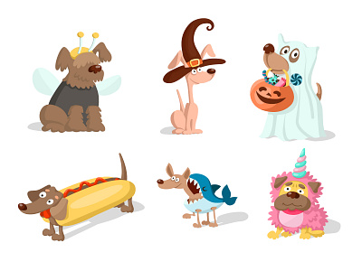 Dogs in Carnival Costumes