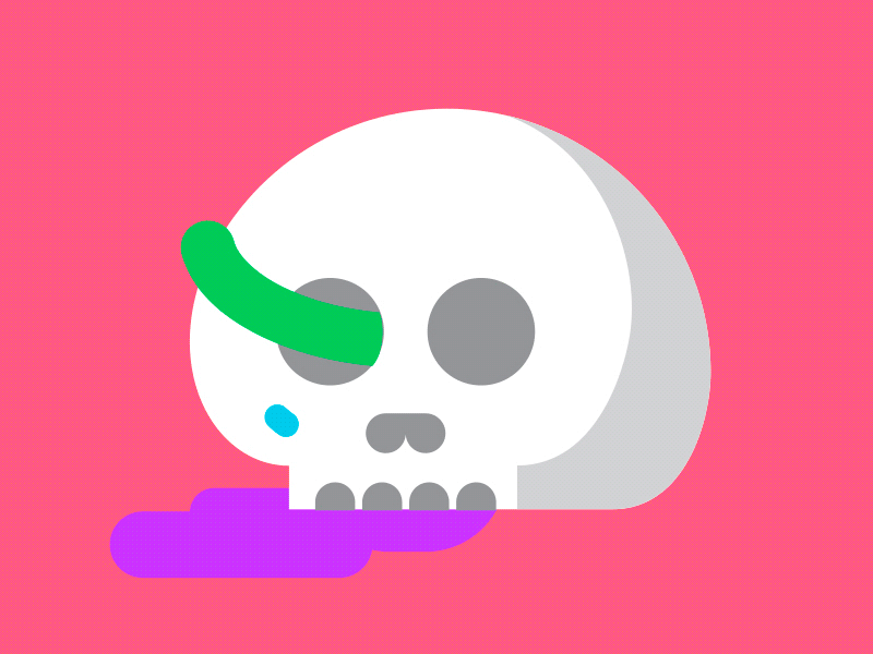 Beautiful Corpse animated decay gif icky skull vector worms