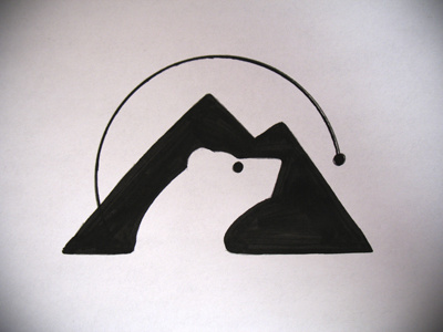 Another Bear Logo alaska bear draft ink logo mountain sketch