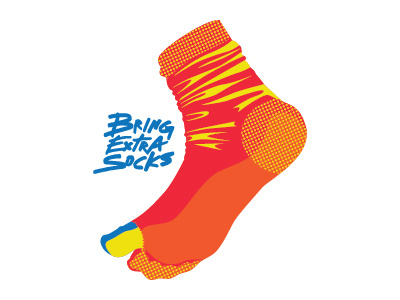 Bring Extra Socks apparel illustrator sock t shirt vector
