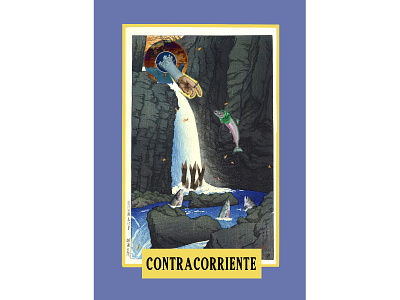 Countercurrent tarot card digitalart illustration