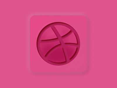 Dribbble App Icon #DailyUI 05 3d art app branding design figma ui ux research icon illustration logo typography ui vector