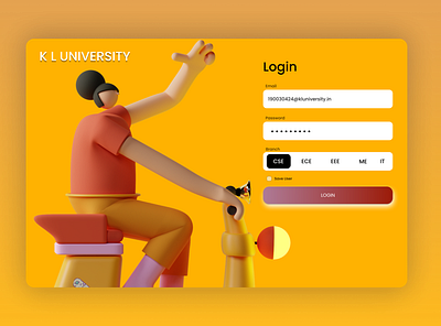 Simple Login Form branding college website illustration login form login page loginpage sign in form sign in page web