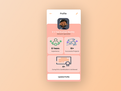 DailyUI006 User Profile 2d dailyuichallenge illustration network ui design userprofile