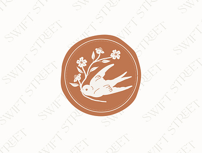 Swift Street Pattern and Badge bird branding design drawing graphic design illustration illustrator logo logo design vector