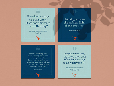 Quote Cards for the Liberty Collective branding branding design design graphic design illustration illustrator print print design typography vector