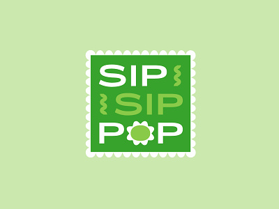 Sip Sip Pop Soda Brand beverage brand branding colorful design graphic design green logo logo design packaging pop soda