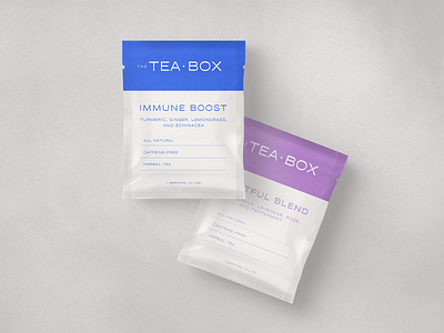 The Tea Box Packaging blue brand design branding design graphic design illustration logo minimal packaging packaging design purple typography vector visual identity