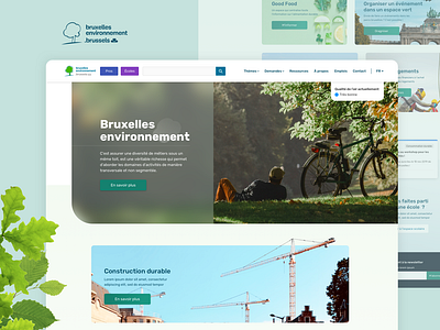 Bruxelles Environnement • New portal brussels design minimal nature ui ux web web design