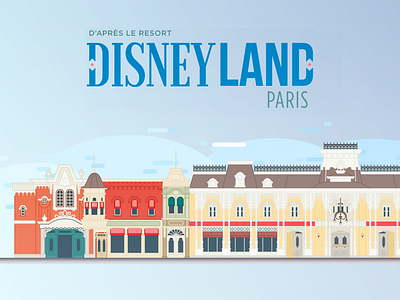 Main Street USA - Disneyland Paris architecture buildings disneyland minimal modern paris