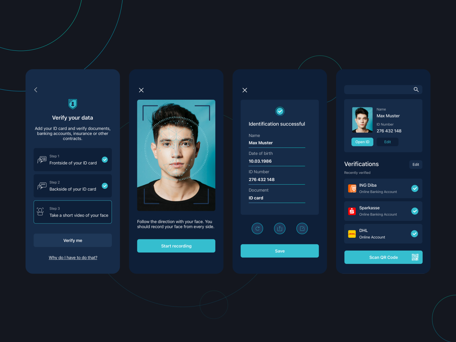 ID Verification App Design by Natalie Dias Pinto on Dribbble