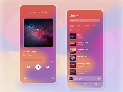 Music Player Frosted Glass app app design design frosted glass glass ui glassmorphism mobile mobile app design mobile design mobile ui music music app music player music player app music player ui ui ui design uidesign