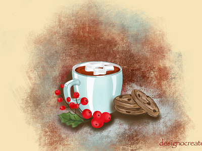 Hot chocolate christmas hot chocolate illustration procreate