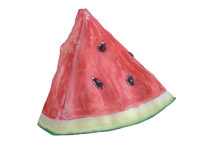 Watermelon food fruit illustration summer watercolour watermelon