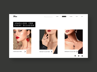 Shine - Minimalistic Website app art branding clean design flat graphic design minimal minimalism minimalistic typography ui ux web website