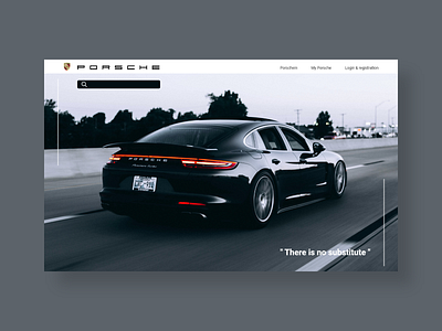 Porsche Landing page concept branding car design graphic design photography porsche ui ux website