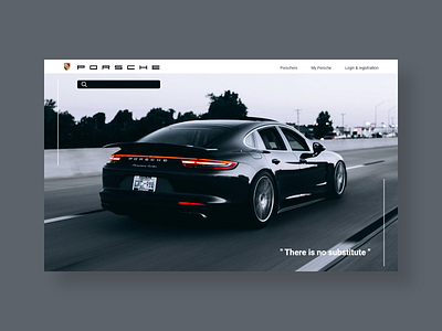 Porsche Landing page concept